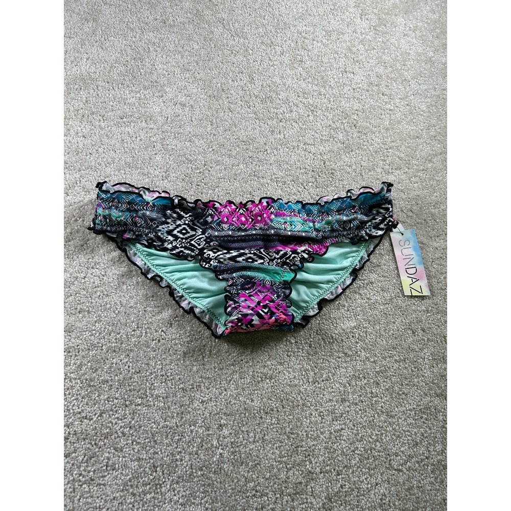 Sundazed Women's Bikini Bottom‎ Small Mermaid Print Nylon Spandex